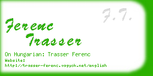 ferenc trasser business card
